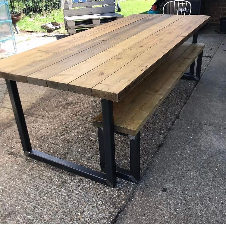 Industrial Design Table, Kitchen or Dining Table, Handmade