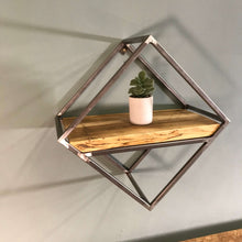 Load image into Gallery viewer, Geometric Rustic Industrial shelf unit
